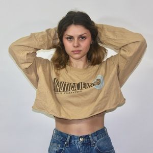 Nautica Long-sleeve Crop Top